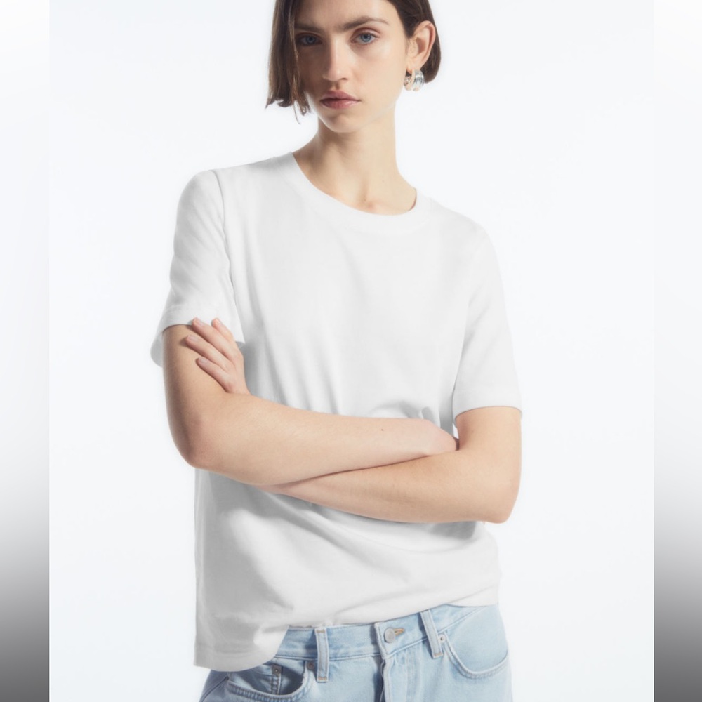 COS Regular Fit White T-Shirt